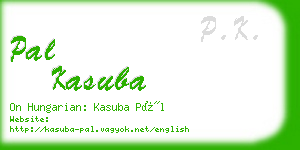 pal kasuba business card